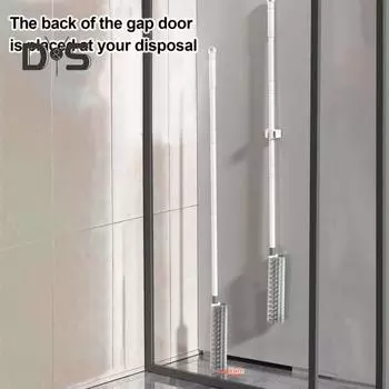 Щетка для чистки пола 2 в 1, масштабируемая V-образная жесткая щетина, щетка для чистки с ручкой, инструмент для чистки плиточных швов белый