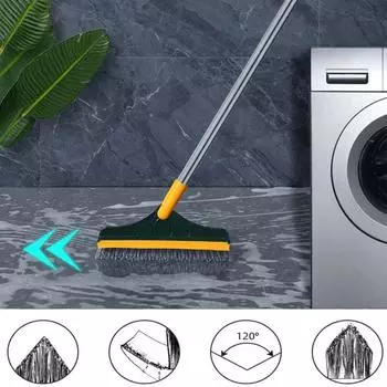 Щетка для чистки пола в ванной комнате, кухне, вращающиеся щетки, жесткая швабра с длинной ручкой для мытья окон, щетка для пола в туалете