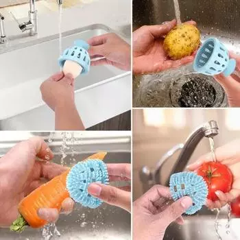 Щетка для чистки яиц Гибкая силиконовая скруббер для яиц Удобная эффективная мойка для яичной скорлупы для домашней фермы синий