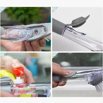 Щетка для чистки с длинной ручкой, кухонная щетка для легкого мытья посуды, щетка для очистки, щетки, чистящее моющее средство