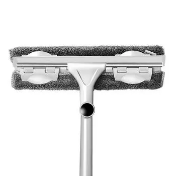 Щетка для чистки с длинной ручкой Очиститель окон Стеклянный ракель Телескопический стержень Вращающаяся головка с очисткой хаки