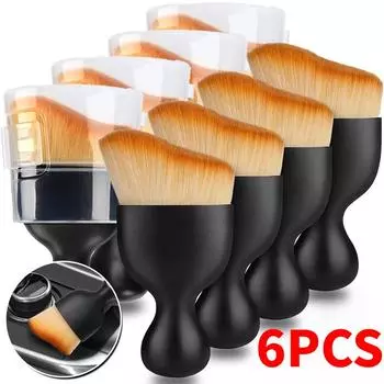 Щетка для чистки салона автомобиля, кондиционер, выпускное отверстие для воздуха, мягкие щетки для чистки меха с ракушками, щетки для удаления пыли, инструменты для детализации 1pcs