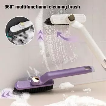 Щетка для чистки щелей 2 в 1, вращающаяся на 360°, инструмент для чистки углов с жесткой щетиной, очиститель щелей, ванной комнаты, кухни, плитки, пола хаки