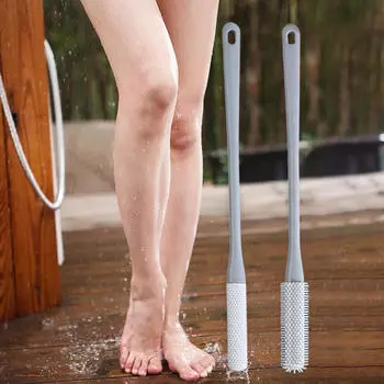 Щетка для чистки щелей с мягким носком, 2 шт., с длинной ручкой, щетка для ванны, насадка для душа серый