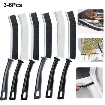 Щетка для чистки щелей с жесткой щетиной, 3 шт./6 шт., маленькие щетки для чистки, щетка для чистки затирки, щетка для унитаза, щетка для чистки плитки в душе