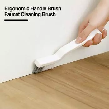 Щетка для чистки щелей V-образная жесткая щетина с длинной ручкой многофункциональная кухонная ванная плитка мертвый угол зазоры канавка инструмент для чистки затирки A