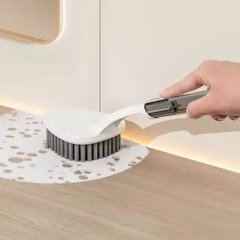 Щетка для чистки щелей в доме, угловая щетка для ванной комнаты, треугольная щетка для чистки щелей на полу, пол в ванной комнате, без мертвых углов, жесткая щетка для туалета белый