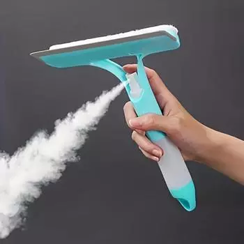 Щетка для чистки со встроенным скребком, универсальное средство для мытья стекол в душевой кабине, легко очищается, устойчиво к ржавчине, для окон синий