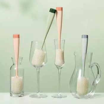 Щетка для чистки стаканов с водой, бытовой очиститель для бутылок, ручная щетка для чистки чайников с длинной ручкой, легко моется, многоцелевой для дома