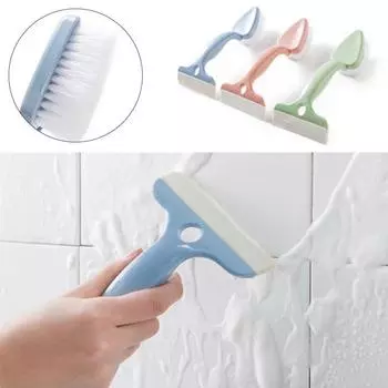 Щетка для чистки стекла с двойной головкой, скребок с треугольной головкой, плитка для кухни и ванной комнаты
