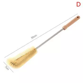 Щетка для чистки стеклянных бутылок с деревянной ручкой Кухонные принадлежности 7*7*50cm