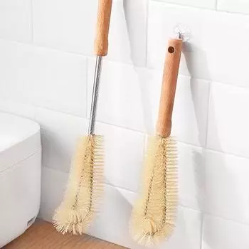 Щетка для чистки стеклянных бутылок с деревянной ручкой Кухонные принадлежности 5*5*30cm