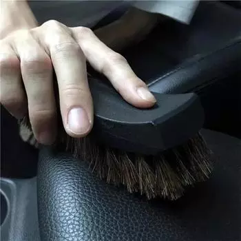 Щетка для чистки текстиля из конского волоса для салона автомобиля, мебели, одежды, сумок, полировки, автомойки