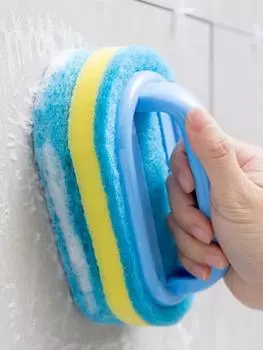 Щетка для чистки унитаза для кухни, ванной комнаты, губка, щетки для чистки стеклянных стен, губка с ручкой, керамический слот для окна, щетки для чистки, инструменты зелёный