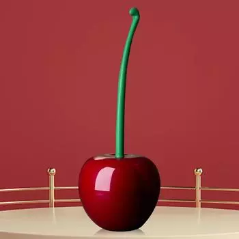 Щетка для чистки ванной комнаты с держателем, креативная щетка для унитаза в форме вишни, длинная ручка, средство для удаления пятен, бытовой инструмент для уборки