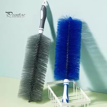 Щетка для чистки вентилятора Мягкая щетина Микрофибровая тряпка Гибкая моющаяся Антистатическая конструкция Электрический скребок для чистки щелей вентилятора Инструмент для чистки вентилятора серый