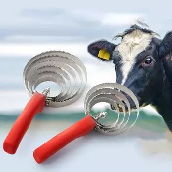 Щетка для чистки волос, 4/5/6 кругов, скребок для карри из нержавеющей стали с граблями против зуда для лошади 4-Circles