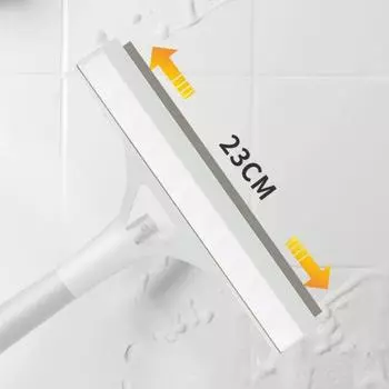 Щетка для чистки Yousheng со встроенным скребком, универсальное средство для мытья стекол в душе, легко очищается, устойчив к ржавчине, скребок для окон белый