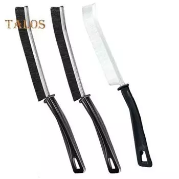 Щетка для чистки зазоров, 3/6 шт., эргономичная ручка, щелевая щетка с жесткой щетиной, многофункциональный инструмент для кухни, ванной комнаты 3pcs