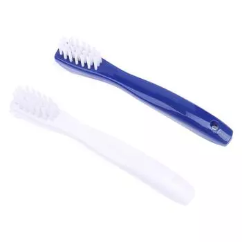 Щетка для чистки зубных протезов Специальная щетка для протезов вставных зубов Зубная щетка для ухода за полостью рта синий