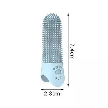 Щетка для чистки зубов у собак Силиконовая зубная щетка для собак Зубная щетка на палец Гигиена полости рта у домашних животных Зубная щетка Инструменты для чистки домашних животных Товары для животных