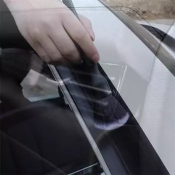 Щетка для детализации автомобиля, щетка для чистки, инструменты для чистки автомобиля, набор для детализации автомобиля, щетка для чистки кондиционера автомобиля, аксессуары для автомойки автомобиля 16cm чёрный