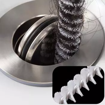 Щетка для дноуглубительных работ в ванной комнате, щетка для чистки канализации, раковины, очиститель слива, гибкий очиститель, инструмент для удаления засоров, заглушек, отверстий 1Pcs