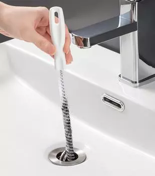 Щетка для дноуглубительных работ в ванной комнате, щетка для чистки канализации, раковины, очиститель слива, гибкий очиститель, инструмент для удаления засоров, заглушек, отверстий