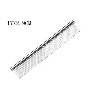 Щетка для домашних животных 1 шт., разглаживающая расческа, принадлежности для ухода за собаками, принадлежности для ухода за шерстью, массажер для медвежонка с золотистыми волосами, стальная расческа 170X29CM