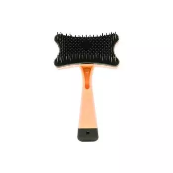Щетка для домашних животных с самоочищающимися массажными частицами удаляет выпавшую шерсть Расческа для ухода за домашними животными для собак и кошек Orange оранжевый