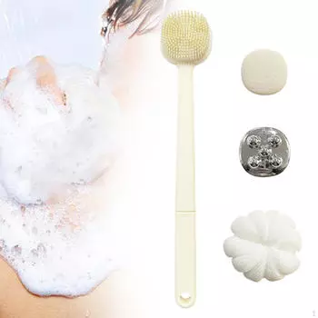 Щетка для душа, щетка для тела с длинной ручкой, губка для ванны, пена для ванны, щетка для ванны с ручкой