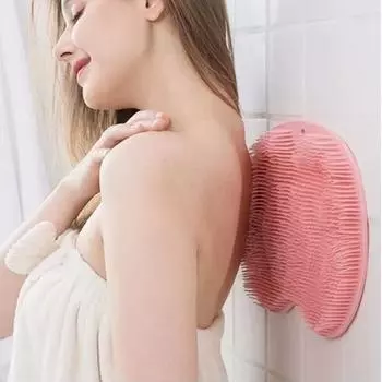 Щетка для душа в ванной комнате Массажные щетки для спины Отшелушивающие щетки для ванны Декомпрессионная подушка Щетка для чистки ног Нескользящий коврик синий