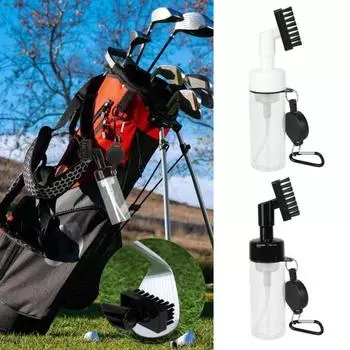 Щетка для гольфа, очиститель для гольфа с зажимом и прессом, бутылка для воды, щетка для чистки аксессуаров для гольфа чёрный