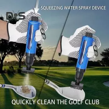 Щетка для гольфа, очиститель для гольфа, водный спрей, щетка для чистки гольф-клубов, необходимые аксессуары для гольфа для мужчин и женщин чёрный