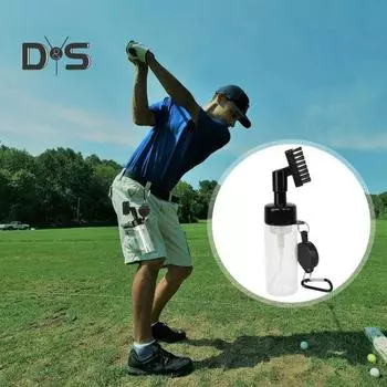 Щетка для гольфа с зажимом и прессом для чистки бутылок с водой Щетка для чистки принадлежностей для гольфа для мужчин чёрный