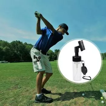 Щетка для гольфа с зажимом и прессом для чистки бутылок с водой Щетка для чистки принадлежностей для гольфа для мужчин чёрный