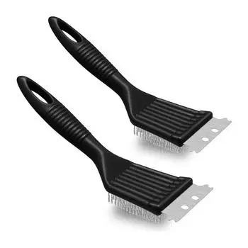 Щетка для гриля для барбекю, щетина из стальной проволоки, щетки для чистки барбекю, прочный инструмент для приготовления пищи, уличный домашний газовый комплект для барбекю, аксессуары