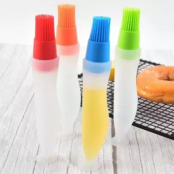 Щетка для гриля Удобная герметичная щетка для гриля для пищевых продуктов Щетка для гриля с высокой прочностью Щетка для гриля Щетка для бутылки с маслом Бытовые принадлежности зелёный