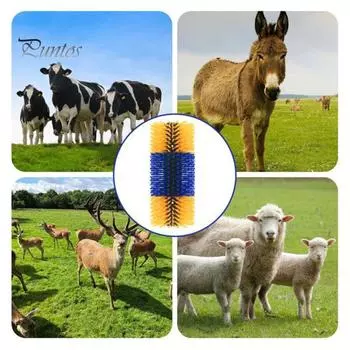 Щетка для когтей для скота Щетка для зуда для коров Настенная когтеточка для крупного рогатого скота Фермерский дом Стабильный забор Скребок для царапин на теле животных для лошадей, ослов 40cm