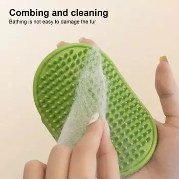 Щетка для когтеточки для лица кошки, угловая самоочищающаяся перчатка, массажный инструмент, нежная силиконовая расческа для кошек, зубы, простая установка, средство для удаления кошачьей шерсти у котенка жёлтый