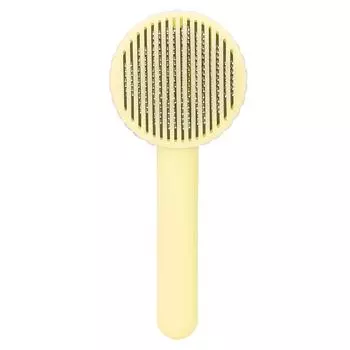 Щетка для кошек, профессиональная круглая толстая игла, массажная функция, щетка для ухода за домашними животными, для кошек и собак жёлтый