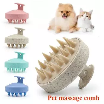 Щетка для кошек Щетка для собак Массажная расческа Щетка для удаления шерсти домашних животных Расчески для собак Товары для ухода за щетками Аксессуары для собак Уход за собаками розовый