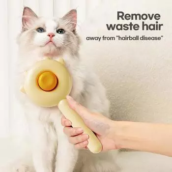 Щетка для кошек, Щетка для ухода за домашними животными, Щетка для кошек, Собак, Удаляющая шерсть домашних животных, Удаляющая шерсть для собак, Удаляющая шерсть для щенков и котят, Расческа, Аксессуары фиолетовый