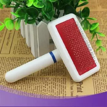 Щетка для котят, собачьей шерсти, расческа для чистки, вычесывания шерсти, груминга, триммера, расчески, пуходерки, грабли красный/белый