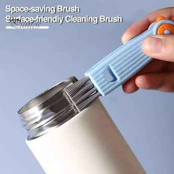 Щетка для крышки чашки 3 в 1 Компактный дизайн Прочная щетина Многофункциональная щетка для очистки зазоров для эффективной очистки красный