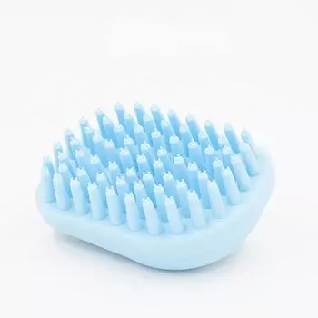 Щетка для купания и массажа домашних животных, отличная расческа для ухода за собаками и кошками, мягкие резиновые щетинки бережно удаляют свободные волоски 10x4cm белый