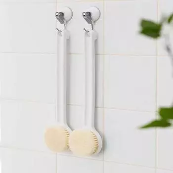 Щетка для купания с длинной ручкой, мягкий ворс, щетка для купания, инструмент для растирания спины, щетка для купания, щетка для творчества. Pack of 3 белый