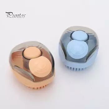 Щетка для купания собак, дозатор шампуня для домашних животных, щетка для душа, глубокая очистка, успокаивающий массажный гребень, скребок для купания домашних животных оранжевый