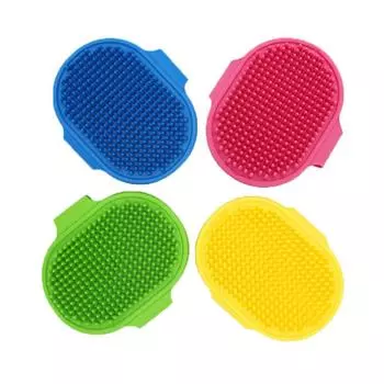 Щетка для купания собак Мягкая резиновая перчатка для мытья кошек Удобная расческа для удаления шерсти Массаж домашних животных Чистка Товары для ухода one size зелёный