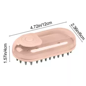 Щетка для купания собак, успокаивающая массажная щетка для ухода за домашними животными с дозатором шампуня, мягкая силиконовая щетина для душа для короткошерстных домашних животных XS зелёный